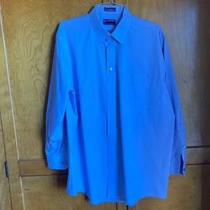 Mens Stafford lavender classic fit 18 34-35 XL long sleeve dress shirt